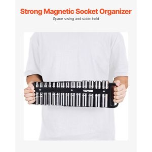 Set Organizzatore Portatile per Chiavi a Bussola da 3 Pezzi (Metrico e SAE) 1/4 3/8 1/2, Porta Chiavi Resistente per Meccanici e Progetti Fai-da-te - Product Image 4