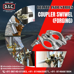 DELITE DSC Raccord à pince pivotante forgé 48x48mm, interchangeable, en acier doux EN 74, électrolytique, pour échafaudages - Product Image 6