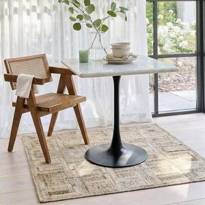Chaise de salle à manger en bois de style mid-century moderne avec assise et dossier en rotin, design stable pour l'ameublement de la maison - Product Image 5