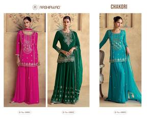 Festival wear Chinon Silk with Embroidery work Plazzo-Short Suit-Dupatta Set Woman Fashion Expoter Worldwide Supplier - Product Image 2
