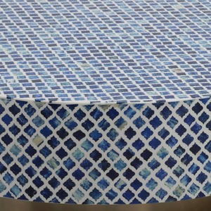 Mesa de Centro Redonda Moderna con Incrustaciones de Hueso y Panel de Madera de Alta Calidad, el Mejor Mueble para el Hogar o la Villa, Precio al por Mayor - Product Image 5