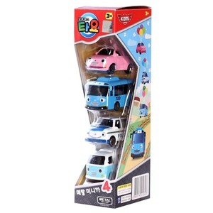 ของเล่นรถโลหะ Tayo Little Bus Friends ชุด 4 ชิ้น - ฮาร์ท ไทโอ แพท บงบง - Product Image 3