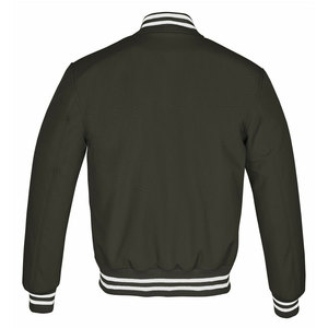 Vestes de baseball en laine unie de qualité supérieure, logo en satin, à capuche, épaisses, imperméables, unisexes, pour l'hiver - Product Image 2