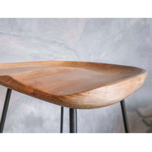 Tabouret de Bar en Teck Massif pour Îlot de Cuisine, Restaurant, Hôtel, Villa, Hôtellerie - Product Image 3