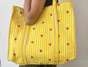 Cotton <b>Tote</b> Bag Handmade Eco Friendly Reusable Shopping Bag Quilted Carry Bag For Daily Use And Travel At Factory Price - Product Image 2