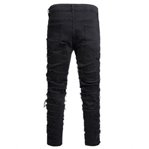 Jeans en denim pour hommes de style urbain, haute qualité, streetwear, broderie personnalisable, décontracté d'été, fourniture OEM - Product Image 2