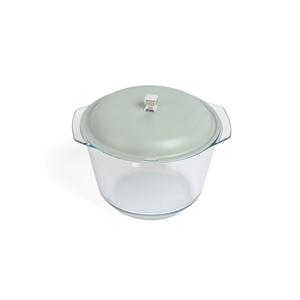 Elegante Plato de Vidrio para Servir Alimentos Estilo Árabe Real con Marco de Metal Plateado, Ideal para la Hospitalidad Durante el Ramadán - Product Image 5