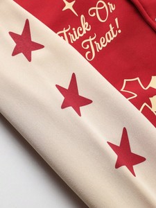 <b>Red</b> Beige College Baseball Jacket for Men Star Print Varsity Outerwear Custom Logo Streetwear Fashion Winter OEM Supplier - Product Image 4