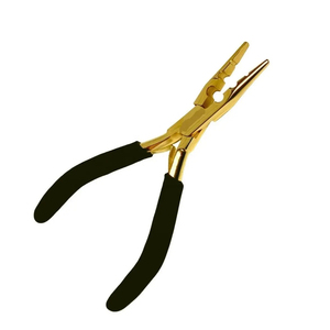 Professional Plasma Gold Metal Hair Extension Tools Kit for Micro Nano Ring Loop <b>Pliers</b> <b>Set</b> with Needle Scissors - Product Image 4