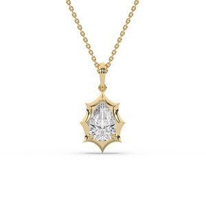 2.00 Carat Lab Grown Pear Brilliant Cut Diamond Color E 14K <b>Solid</b> <b>Gold</b> IGI Certified Women's Luxury <b>Pendant</b> - Product Image 5