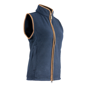 Unisex Full Zip Fleece <b>Gilet</b> Vest Wind Resistant Collarless <b>Thermal</b> Waistcoat with Zippered Pockets for Fall Winter - Product Image 2