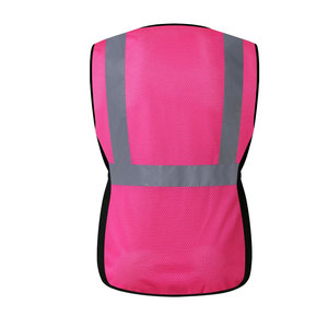 Chaleco de seguridad de buena calidad, personalizado con sus colores, hecho con tela resistente y cierre de cremallera frontal de alta resistencia. - Product Image 2