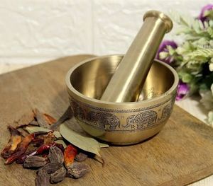 Shiny Polish Stainless Steel Mortar Pestle Set Ayurveda Grinder Manual Durable Kitchen Tool Excellent Quality Food Grade - Product Image 4