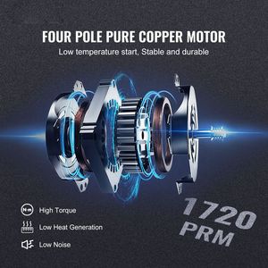 Bomba de Vacío de 1/5 HP, Monofásica, 120V CA, 3.5 CFM para Aire Acondicionado, Entrada Macho SAE de 1/4'', Entrada Macho ACME de 1/2'', Pieza para Sistemas HVAC - Product Image 2