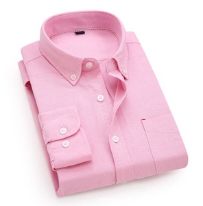 Chemises décontractées en coton personnalisées en gros pour hommes, col montant, manches longues, chemises habillées formelles pour le bureau - Product Image 4