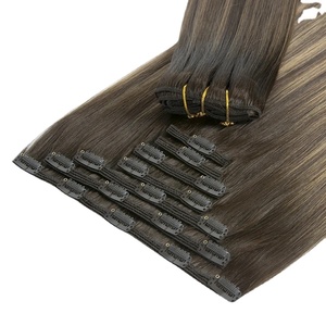 Clip Ins Single Donor Hair Tape Tip Ins Extensions Raw Hair Super Double Drawn Virgin Hair Bone Straight - Product Image 1
