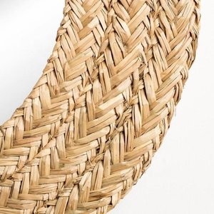 Premium Natural Seagrass <b>Mirror</b> <b>Round</b> Woven Frame Wall Accent for Entryway <b>Bathroom</b> Bedroom and Living Room - Product Image 3
