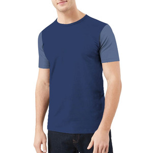 T-shirt formel pour homme en polyester/coton tricoté, imprimé sur mesure, col simple, fin, séchage rapide, respirant, vêtements de sport - Product Image 3