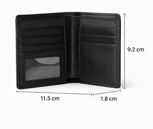 High Quality Genuine Leather Men <b>Wallet</b> with Classic Design on Front and Bifold with Multiple Card Holder - Product Image 3