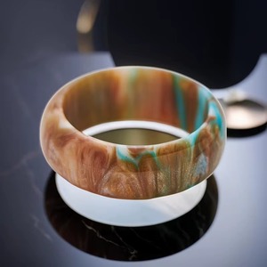 Bague ajustable unisexe en résine acrylique, modèle ange brillant fait main, bijou fantaisie pour femmes et filles - Product Image 2