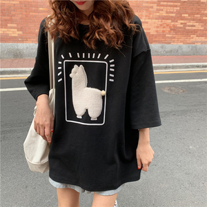 Camiseta informal de verano para mujer, camiseta con estampado, tela transpirable, manga corta, suave, ligera, cómoda, elegante, para uso diario - Product Image 5