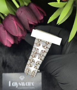 Montre mécanique de luxe en acier inoxydable, testée au diamant, style Hip Hop, entièrement sertie de moissanite VVS, avec mouvement automatique - Product Image 4