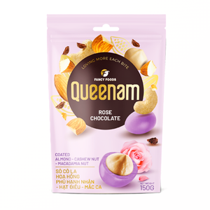 ช็อกโกแลตเคลือบอัลมอนด์ เม็ดมะม่วงหิมพานต์ แมคคาเดเมีย รสหวานอร่อย ฮาลาล ขายส่ง รับผลิตแบบ OEM/ODM ขนมขบเคี้ยว ช็อกโกแลตรูปดอกกุหลาบ น้ำหนัก 150 กรัม สินค้าขายดี - Product Image 1