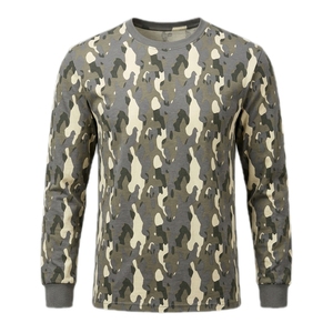 Camisetas de camuflaje para hombre impresas por sublimación personalizadas, camisetas tácticas transpirables para caza, camisetas de camuflaje para caza. - Product Image 1