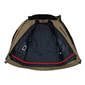 Veste de moto unisexe coupe-vent à manches longues, bicolore beige et noir, pour l'extérieur, toutes saisons - Product Image 3