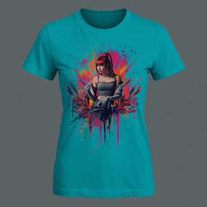 Camiseta Personalizable para Mujer, de Algodón, Casual, de Manga Corta, con Estampado Moderno, con Servicio OEM ODM - Product Image 5