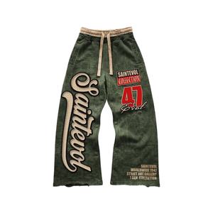 Fabricant de vêtements sur mesure – Survêtement d'hiver unisexe en coton épais, style streetwear vintage rouge élégant, effet vieilli personnalisé - Product Image 4