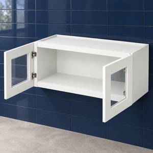 Wholesale 33 x 12 Inch Glass <b>Door</b> Wall <b>Cabinet</b> White Shaker RTA OEM Vietnam Manufacturer - Product Image 5