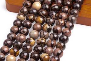 Cuentas sueltas redondas de jaspe Outback multicolor natural de calidad para la fabricación de joyas, pulseras, collares y bricolaje. - Product Image 2