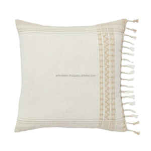 ปลอกหมอนอิงทรงสี่เหลี่ยมสไตล์อินเดียผ้าทอสำหรับใช้ในบ้านห้องนั่งเล่น100% หรูหราทำด้วยมือระดับมืออาชีพ - Product Image 4