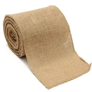 Rouleau de tissu en toile de jute naturelle pour chemins de table de mariage, enveloppements d'arbres d'hiver, ruban de jardin et artisanat décoratif - Product Image 3