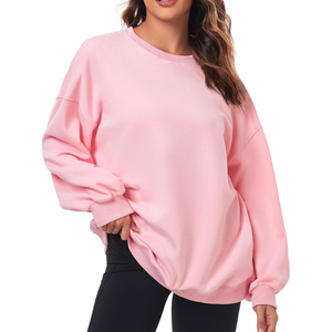 Latest Design HI-GLOW <b>Women's</b> 100% Cotton Waterproof Loose Fit Long Sleeve Pullover Sweatshirt OEM Services Custom - Product Image 4