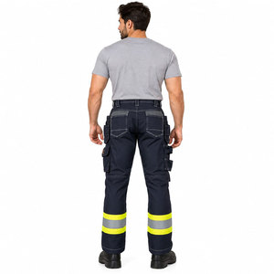 Pantalon de travail d'été pour homme, léger, respirant, écologique, conforme à la norme ANSI Classe 3, imperméable, avec LED réfléchissantes et design taille mi-haute - Product Image 3