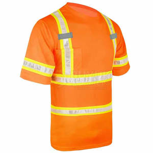 Camisa de Trabajo de Alta Visibilidad de Manga Corta, Transpirable, para Uso Industrial, Camisa Reflectante de Alta Visibilidad de Manga Corta - Product Image 2