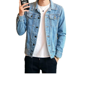 Custom High Quality Men's <b>Denim</b> Jacket Casual Streetwear Cotton <b>Coat</b> with Fur Decoration for Winter OEM Work Jacket - Product Image 6