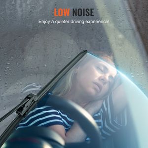 Spazzole tergicristallo universali di ricambio da 40 cm in gomma con 4 clip diverse per una migliore aderenza e bassa rumorosità - Product Image 5