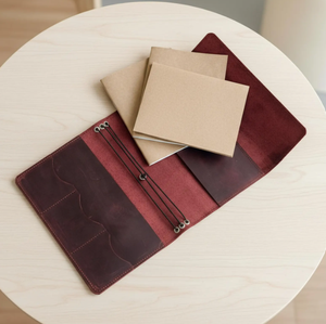 Journal for men, <b>Leather</b> journal cover, Personalized travel journal, <b>A5</b> travelers <b>notebook</b>, Personalized <b>leather</b> trifold journal - Product Image 4
