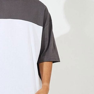 Men's Solid Oversized Cotton Quick Dry T-Shirt <b>Set</b> Casual Summer <b>Knitted</b> Short Sleeve Top Cargo Pants Gray White Two Piece - Product Image 4