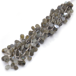 Perles de Labradorite Naturelle Premium Lisses en Forme de Poire, 16 Pouces, 7x10.5 à 8.5 x 11mm, Fil de Pierres Précieuses pour la Fabrication de Bijoux Faits Main - Product Image 1