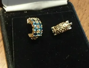 Moissanite <b>Stud</b> <b>Earrings</b> 925 Silver Lightweight Luxury <b>Blue</b> Gemstone Jewelry for Women Wedding Gift - Product Image 6