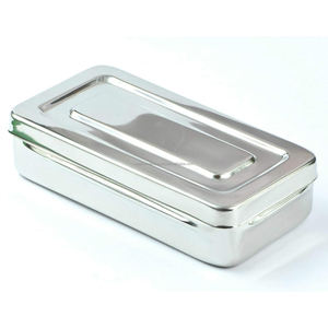 กล่องเก็บอุปกรณ์การแพทย์ ฝาปิดคุณภาพสูง ผลิตจากสแตนเลสสตีล ใช้งานได้ด้วยมือ ฆ่าเชื้อได้ ใช้ซ้ำได้ สำหรับการผ่าตัดและทันตกรรม ได้รับการรับรองมาตรฐาน CE ISO - Product Image 4