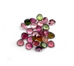 พลอยทัวร์มาลีนธรรมชาติทรงหัวใจขนาด 6 มม. เจียระไนหลายเหลี่ยม หลากสี ขนาดมาตรฐาน สำหรับทำต่างหู เครื่องประดับ ขายส่ง - Product Image 5