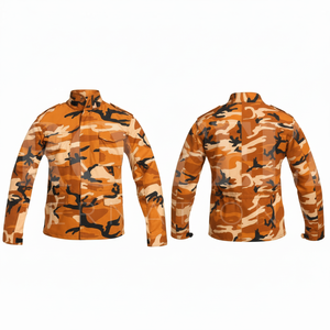 Fashionable Trendy Custom Camouflage Print Stand Collar Lightweight Outdoor Jacket Full Sleeve Casual <b>Zip</b> <b>Up</b> Windbreaker Jacket - Product Image 6