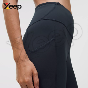 กางเกงเลกกิ้งออกกำลังกายสำหรับผู้หญิง ความยาวเต็มตัว แบบเรียบง่าย เอวยางยืด ทนทาน แผงด้านหน้า XC-WL-16 ซับเหงื่อ แห้งเร็ว - Product Image 1