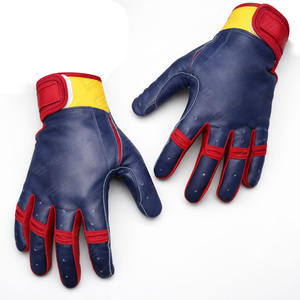 Nouveau manchette courte taille adulte gants de Baseball nouveau schéma de couleurs bleu marine jaune et marron combinaison de couleurs gants de frappeur de Baseball - Product Image 3
