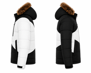 Wholesale Mens Heavyweight Puffer <b>Jacket</b> Ripstop Nylon Shell Custom Rubber Patch Warm Faux <b>Fur</b> <b>Hood</b> Parka - Product Image 2